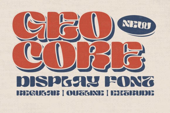 Geo Core: A Bold Retro Font for Modern Design